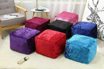 Crushed Velvet Beans Bag | 13 Colors