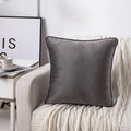 grey velvet cushion covers