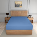 easy care PC fitted sheet midblue