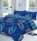 blake printed duvet cover set blue
