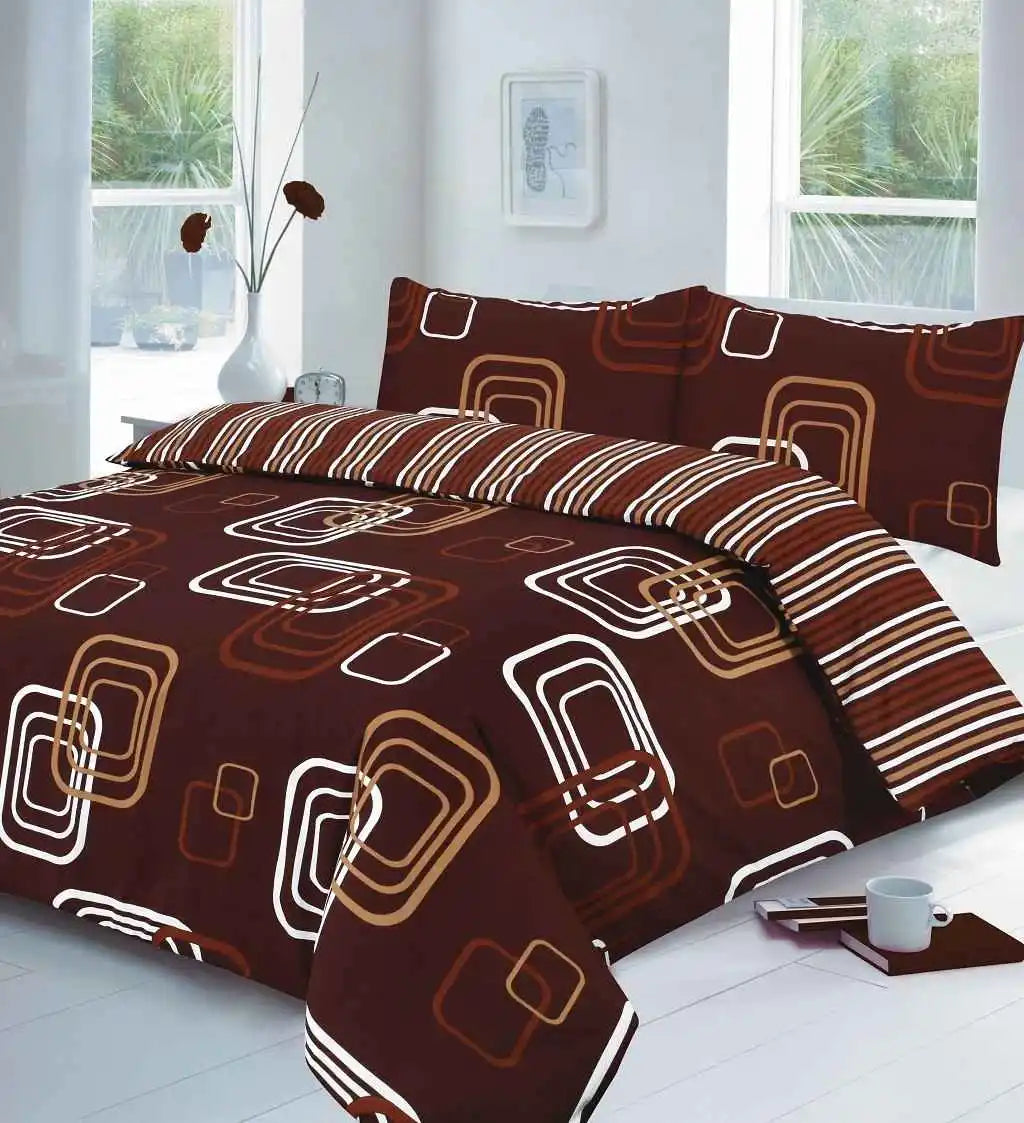 blake printed duvet cover set chocolate