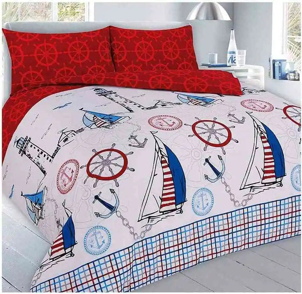 jack ptinted duvet set red