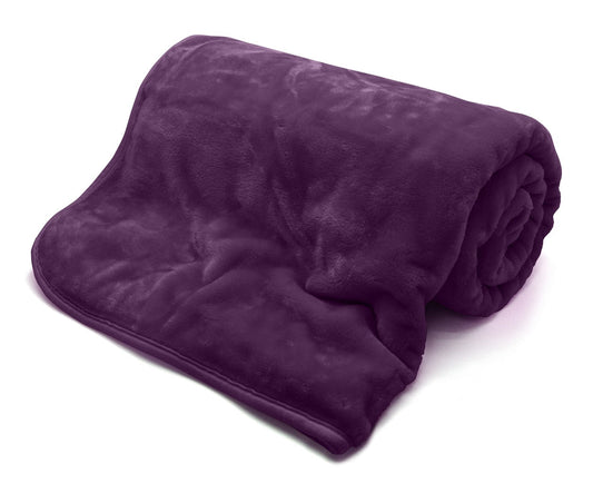 faux fur mink throw aubergine