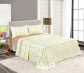 Thermal flannel rose bud sheet set natural