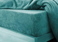 teddy fleece fitted sheet teal