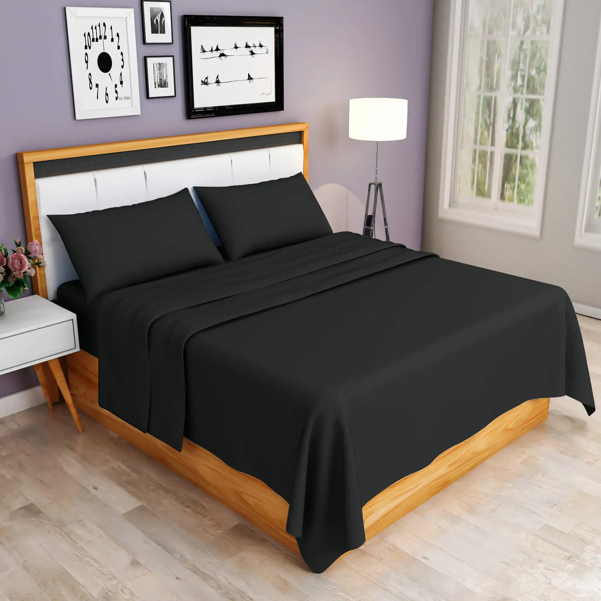 easy iron PC sheets set black