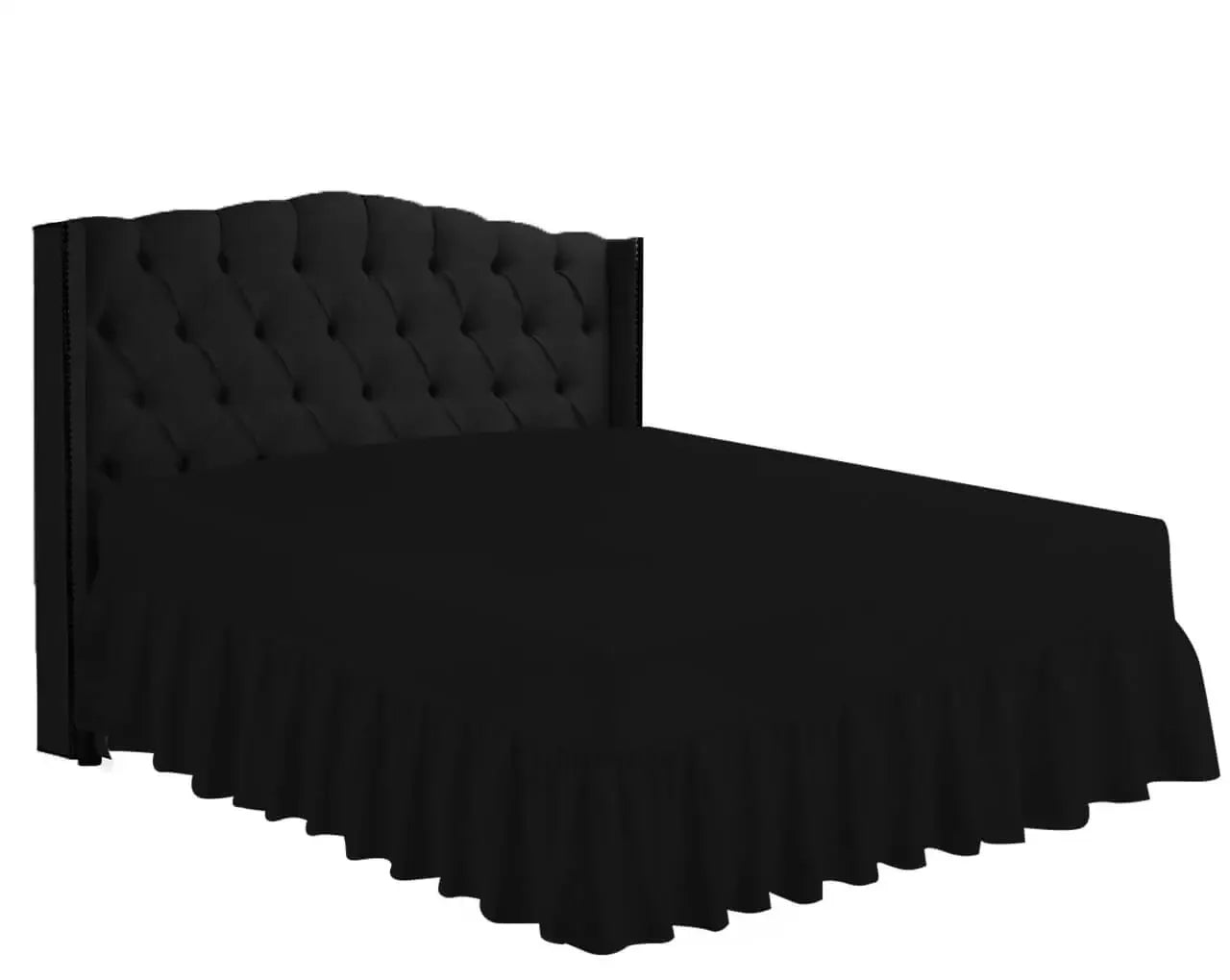 easy iron pc valance sheets black