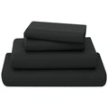 poly cotton sheets set black