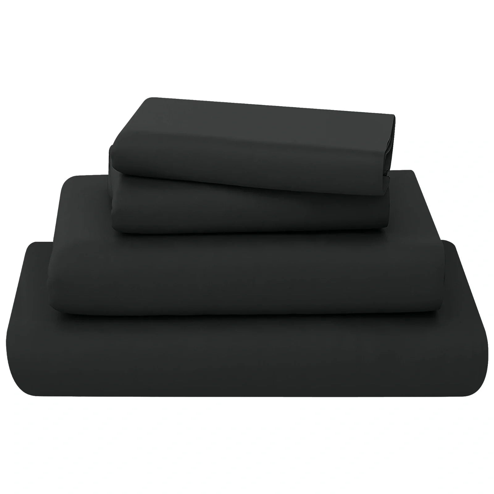 poly cotton sheets set black