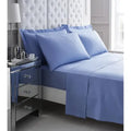 200tc egyptian cotton fitted sheet blue
