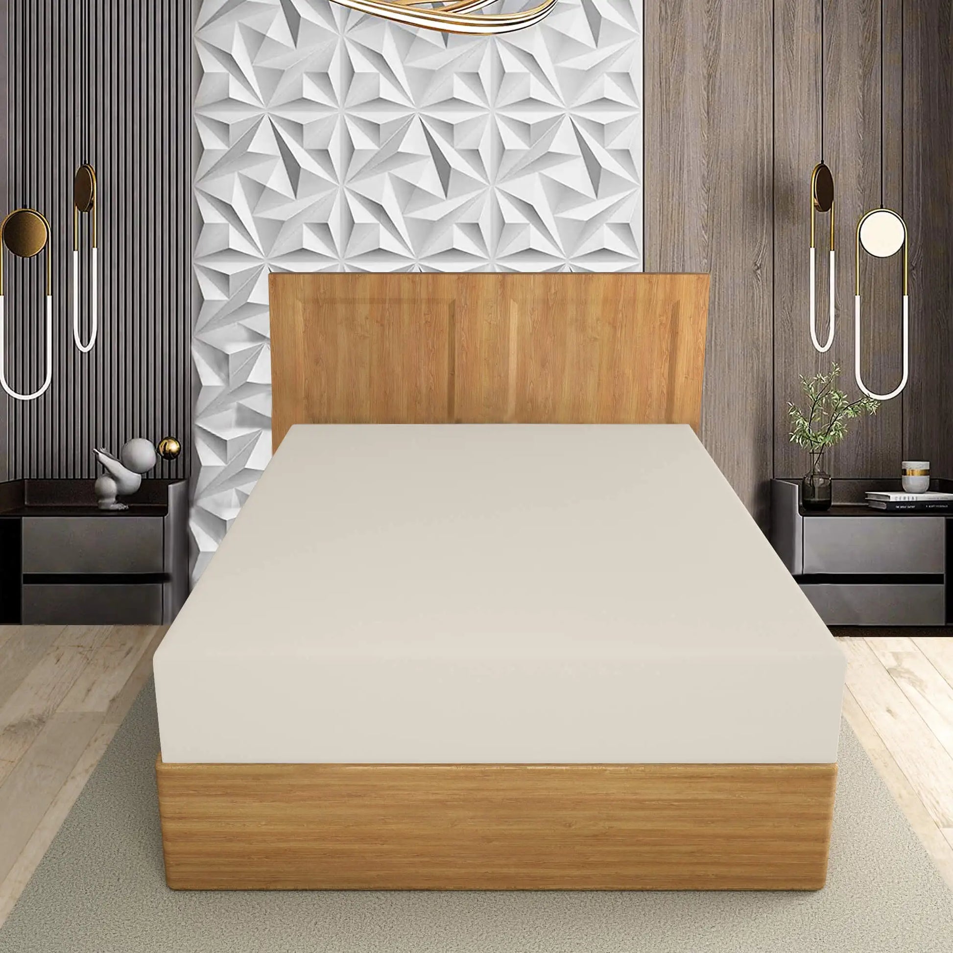 easy care PC extra deep fitted sheet cream