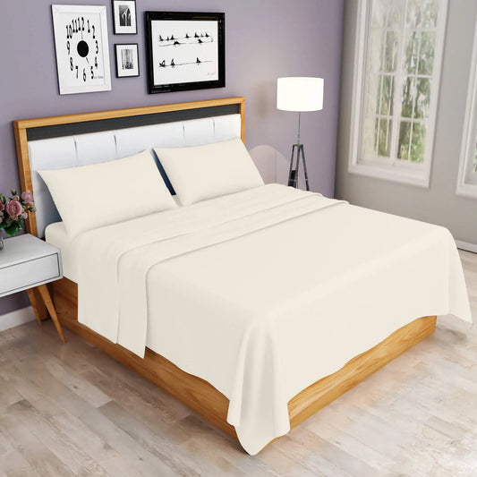 easy iron PC sheets set cream