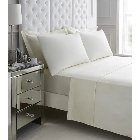 200tc egyptian cotton fitted sheet cream
