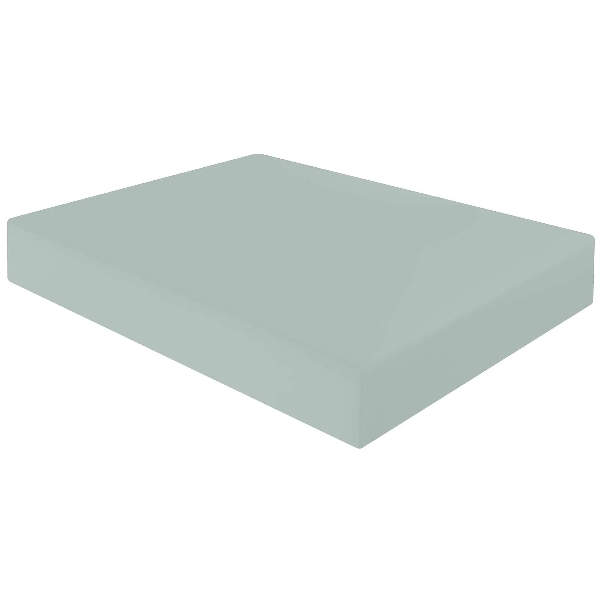 poly cotton fitted sheet  duck egg