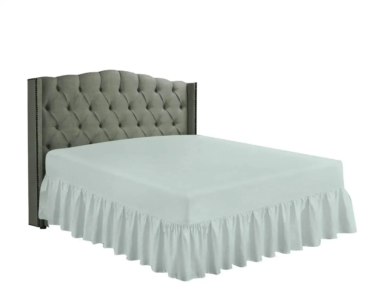 easy iron pc valance sheets duck egg