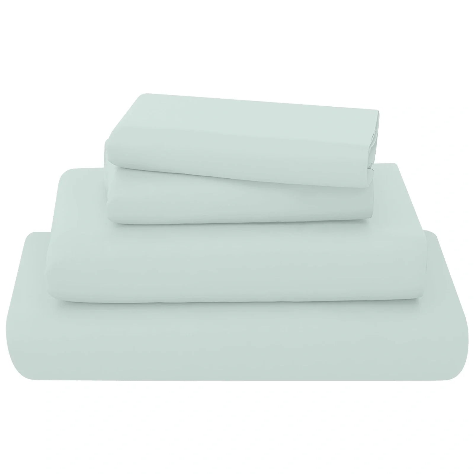 poly cotton sheets set duck egg