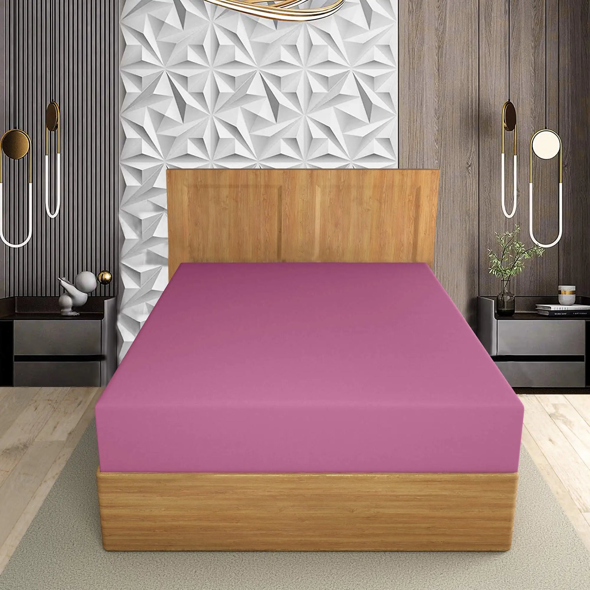 easy care PC extra deep fitted sheet fuchsia
