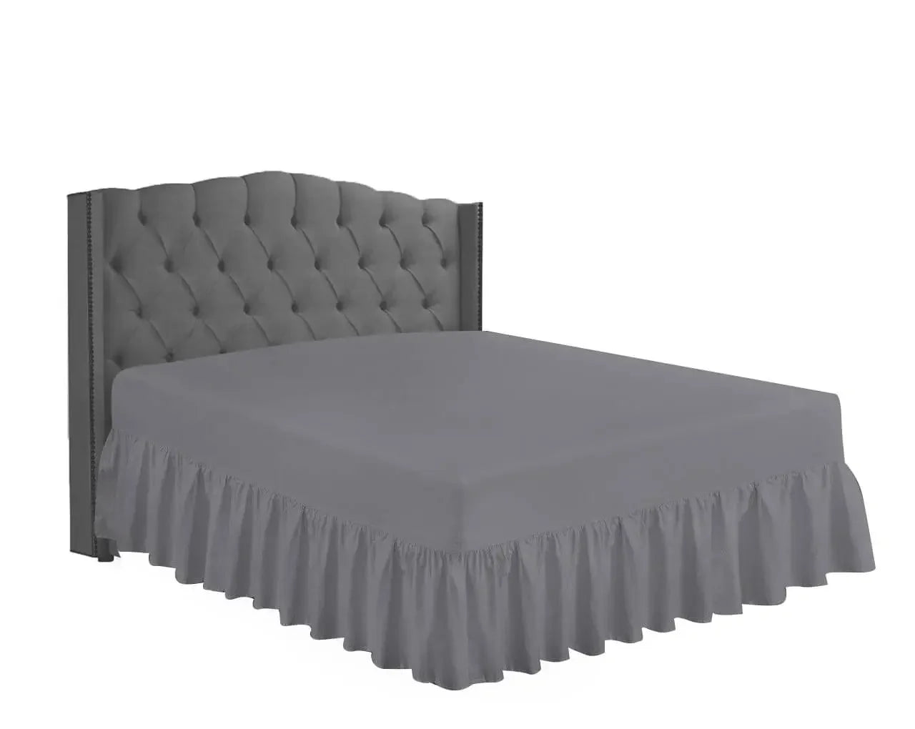 easy iron pc valance sheets grey