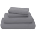 poly cotton sheets set grey