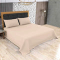 poly cotton flat bed sheets latte
