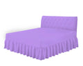 frilled fitted valance sheet lilac