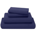 poly cotton sheets set  navy