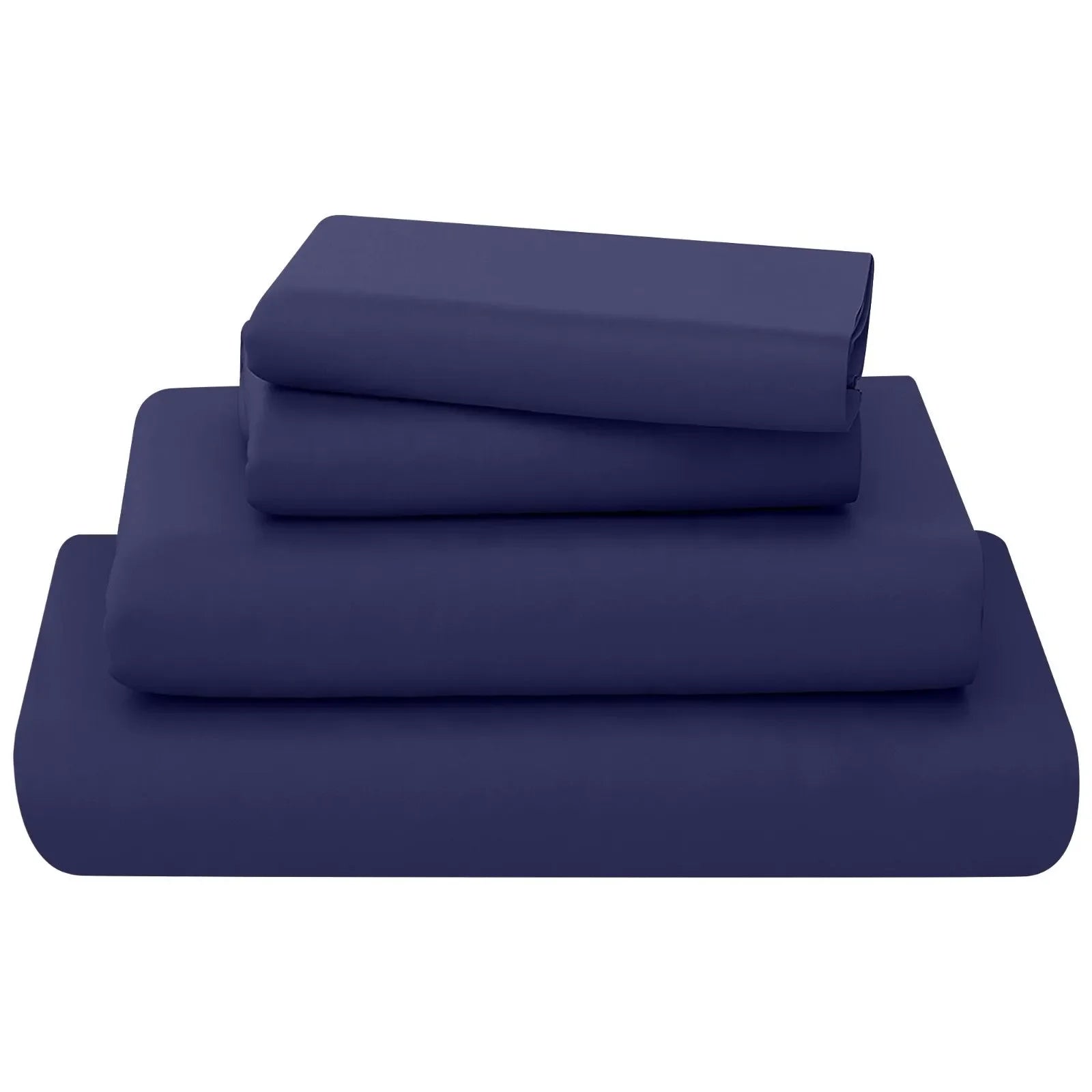 poly cotton sheets set  navy