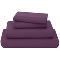 poly cotton sheets set plum