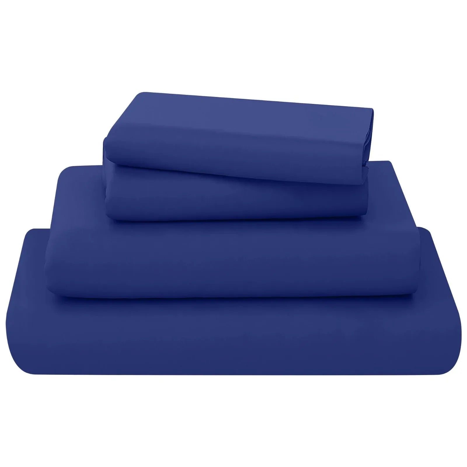 poly cotton sheets set royalblue