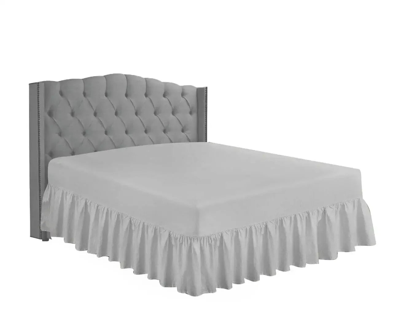 easy iron pc valance sheets silver