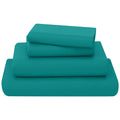 poly cotton sheets set teal