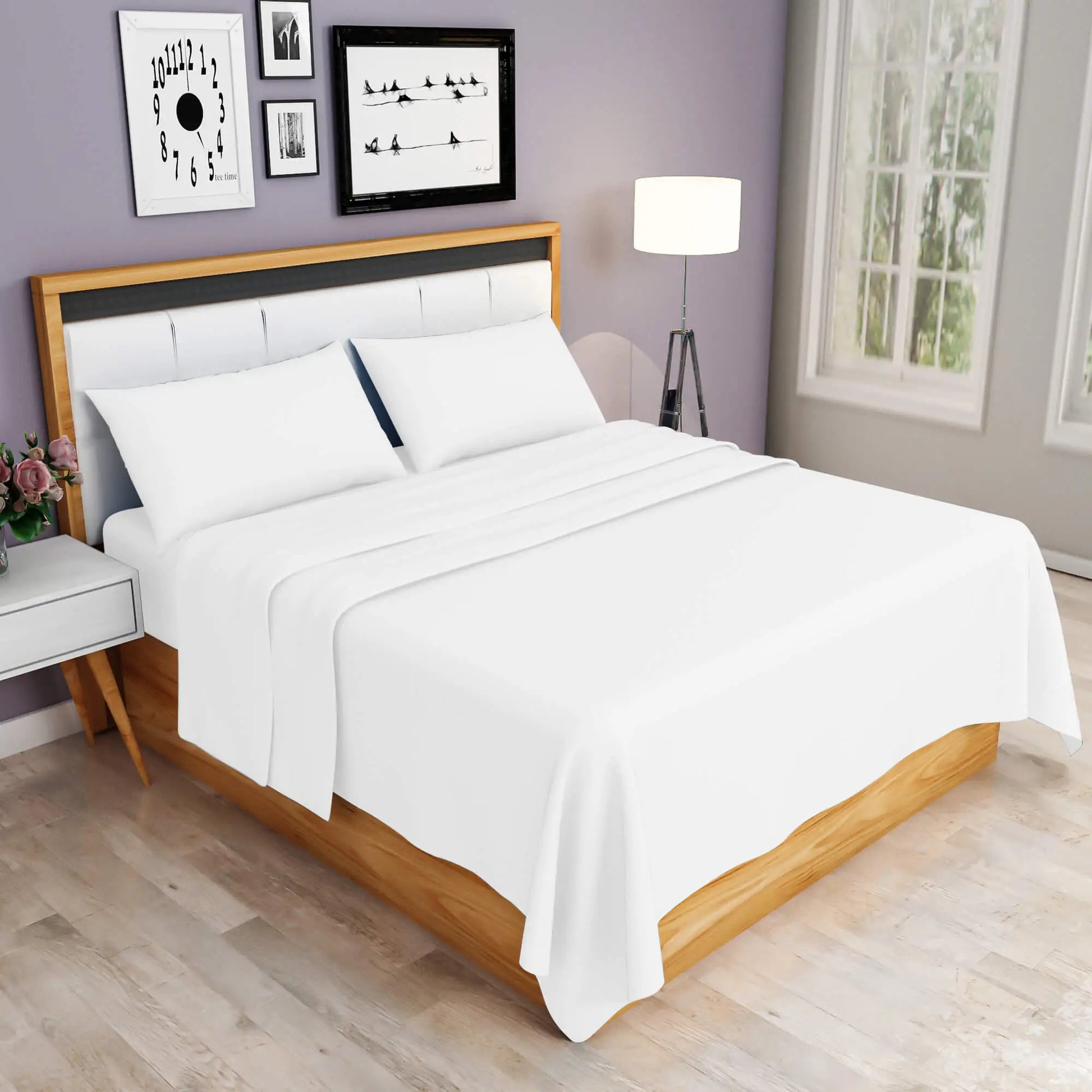 easy iron PC sheets set white